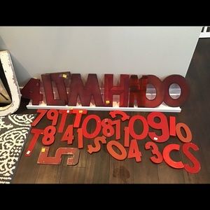 Vintage red letters all 32 sold as a grouping